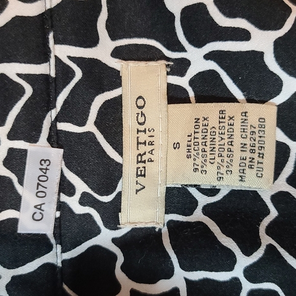 Vertigo Paris Women's Black and White Stretch Cotton Trench Coat (Sz S) - Picture 7 of 11